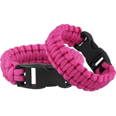 squaregarden išgyvenimo Paracord apyrankė Lauko paketai Avarinis 350 parašiutas apyrankė 9 colių pakuotė 2 Unisex Fuksija vieno dydžio