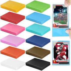 Skaidrios plastikinės kortelių įmautės, 6,6 x 9,1 cm, standartinis kolekcinių kortelių dėklas, apsauginis sporto, beisbolo, futbolo, krepšinio ir žaidimo kortelių dėklas, 12 spalvų, 600 vnt.