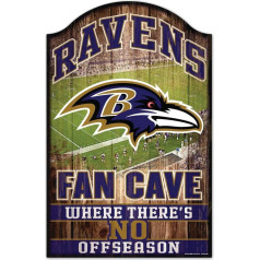 Wincraft NFL Baltimore Ravens Fan Cave Sign Medinis ženklas