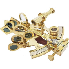 Jūrinė replika Hub Brass kišeninis sekstantas Kelvin Hughes London Solid Brass Sextant Marine Gift Astrolabe