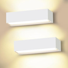 Cwycfw Pakuotė iš 2 36 W LED sieniniai žibintai vidaus / lauko 30 cm modernūs sieniniai žibintai aukštyn žemyn šilta balta 3000 K balta balta lauko sieniniai žibintai LED IP65 atsparus vandeniui