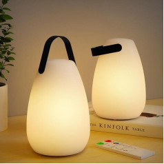 FUYO 2 x LED lauko šviestuvas Nešiojamas belaidis stalinis šviestuvas Pritemdomas LED akumuliatorinis stalinis šviestuvas su įvairiaspalviu įkraunamu sodo šviestuvu Puikiai tinka lauko kepsninei Sodas Baras Terasa Lygus