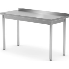 Sieninis plieninis stalviršis su apvadu 120x70x85 cm - 812686