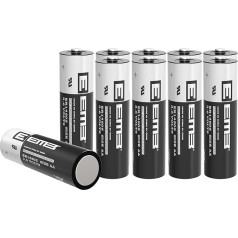 EEMB 10 ER14505 baterijų pakuotė AA 3,6 V LS14500 ličio baterija LS14500 ER14500 SB-AA11 TL-5903 SL-360 S7-400 neįkraunama, skirta vandens skaitikliams Dujų PLC sistemos įrangai Bendra