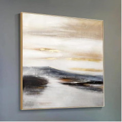 Belunara® Oil Painting on Canvas Auksiniai horizontai - Abstraktūs paveikslėliai ant drobės - Oil Pictures on Canvas Hand Painted - Paveikslas ant drobės Abstraktus - Pictures Abstract Modern