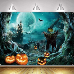 AOLOA Halloween Banner, Halloween Extra Large Banner, Happy Halloween Decoration, Realistic Indoor Outdoor Decoration, Halloween Photo Booth Background Sign for Halloween Home Decor Supplies