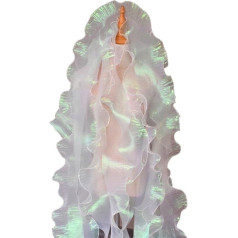1 jardas Mermaid Plisuotos nėrinių audinio nuolydžio spalva Siuvimo veikla raukinys klostės šifonas Trim Organza Tiulio audinys Aparatas audinys