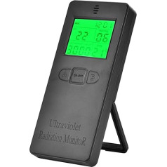 UVB-Tester, LCD Tragbarer digitaler UV-Strahlungsdetektor UV-UVI-Messgerät-Tester mit Temperaturanzeige UV-Tester Strahlungsdetektor