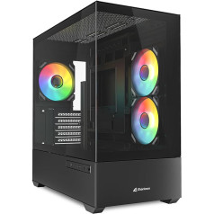 Sharkoon MK6 RGB kompiuterio korpusas Micro ATX Black