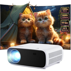 16000 liumenų Full HD 1080P projektorius Namų kinas 5G WiFi 