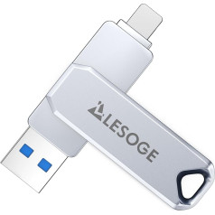 LESOGE Photostick 128G, 3 in 1 Phototek Stick Nuotraukų išsaugojimas iOS/Android/PC