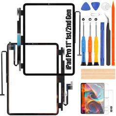Atwist iPad Pro 11 1st 2018 / 2nd 2020 ekrano keitimas iPad Pro 11 2018/2020 jutiklinio ekrano skaitmenizatorius iPad Pro 11 jutikliniam ekranui su rinkiniais A1979 A1934 A2068 A2230 (be LCD ekrano)