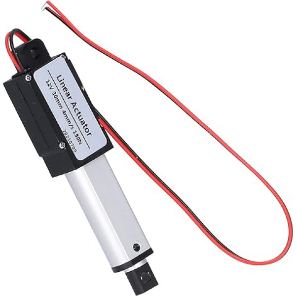 Mini elektrinis linijinis pavarų dėžės pavarų dėžė 30 mm, 12 voltų nuolatinės srovės vandeniui atsparus judesio reguliatorius, skirtas sofos masažui, televizoriaus staliukui, TV staliukui, lango reguliatoriui (pavarų dėžė 30 mm - 8 mm/s-70