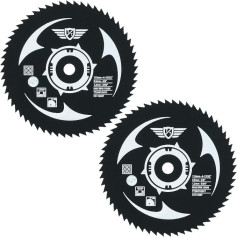 2 x TopsTools CS11560T HSS pjūklo diskai 115 mm 60 dantų 9,5 mm skylė Suderinami su Worx WorxSaw XL Worx WX427 WX429 WX437 WX439 WX531 400 W 700 W