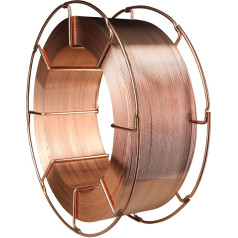 WELDINGTOOL plieninė suvirinimo viela SG 3, skersmuo 0,8 mm, 16 kg, su TÜV ir DB patvirtinimu (galima pasirinkti 0,8-1,2 mm skersmenį)