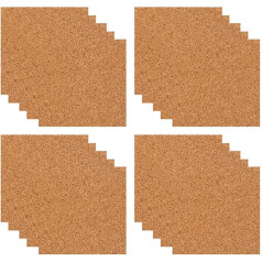 EXCEART Selbst- Klijai Kork Quadrate Blätter: Kork Fliesen Kork Sichern Blätter Mini Wand Kork Fliesen Matte für Bahnen DIY Handwerk Liefert