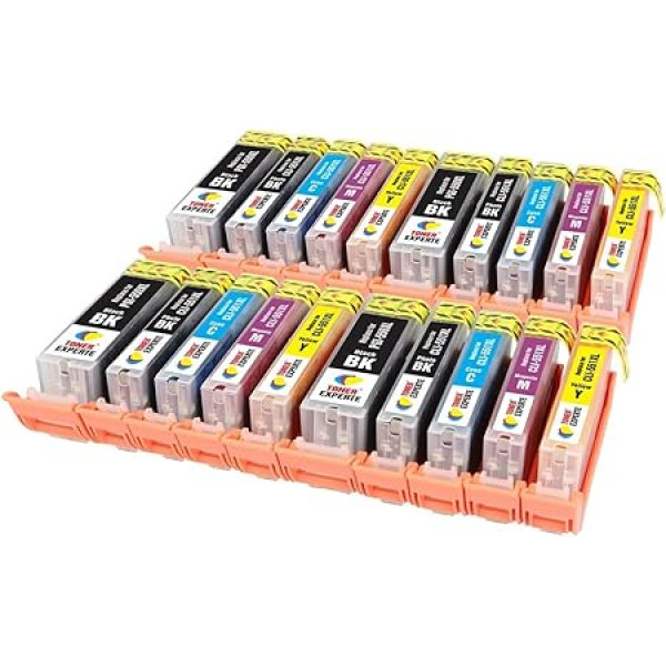 TONER EXPERTE PGI-550XL CLI-551XL 20 spausdintuvų kasečių rinkinys, suderinamas su PIXMA iP7250 iP8750 iX6850 MX925 MX725 MG5650 MG6350 MG6450 MG6650 MG5550 MG5450 MG71 50 50 MG550 | Didelės talpos