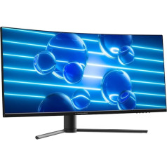 LC-POWER LC-M34-UWQHD-180-C 34 colių UWQHD itin plataus išlenkimo monitorius, 3440 x 1440, 1500R, 21:9, 180 Hz, 