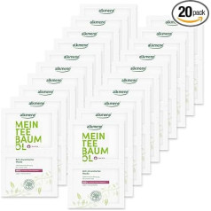 alkmene Mein Teebaum Oil Anti Impurities kaukė 40 x 7 ml 100% patvirtinta spuogų mažinimo priemonė - natūralus arbatmedžio aliejus, veganiškas ir neutralus klimato atžvilgiu - veido kaukė spuoguotai odai Veido kaukės nuo spuogų