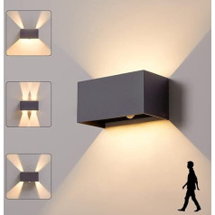 CELAVY LED lauko šviestuvas antracito spalvos su judesio jutikliu sieninis šviestuvas sieninis šviestuvas vidinis lauko IP65 lauko šviestuvas sieninis šviestuvas sieninis šviestuvas į viršų žemyn lauko sieninis šviestuvas lauko apšvietimas bal
