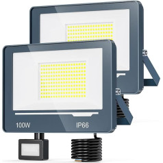 TOPAUBUB LED prožektorius su judesio jutikliu 100 W, 2 vnt.