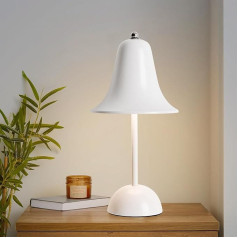 BRIMETI LED naktinė lempa Touch Dimmable Battery Table Lamp Wireless Warm White Natural White Cool White Rechargeable USB 8W Table Lamp 500 Lumens for Study Living Room Bedroom (White)