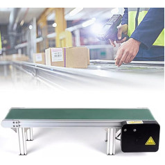 Mažas stalinis konvejerio juostos greičio reguliavimas PVC konvejerio juostos ilgis apie 100 cm greitis 2-15 m Maisto produktų pakuotės