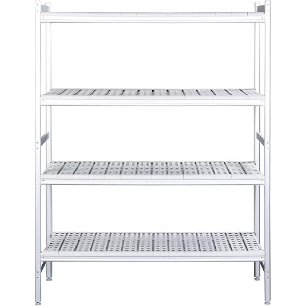 SARO Aliuminio lentyna su plastikinėmis grotelėmis 475 x 620 mm