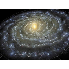Artery8 kosmoso žemėlapis Pieno kelio galaktikos spiralės žvaigždės Saulės sistema didelis sienų meno plakatas spausdinti storas popierius 18 x 24 colių kosmoso žemėlapis žvaigždės sieninis plakatas spausdinti