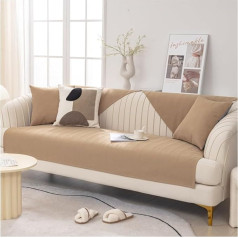 NUODWELL Sofos užvalkalas Chenille Couch Covers for 1/2/3/4 Seater Soft Washable Slipcover Herringbone Furniture Protector Sofa Cover Solid Color Non-Slip Couch Cover (Dark Coffee, 70x210cm)