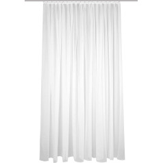 HOMEbasics Sablio 41600 Paruoštos užuolaidos Skaidri Sablé efekto plisuota juosta 1:3 cm Spalva: balta Skaičius 1x 120 x 450 cm