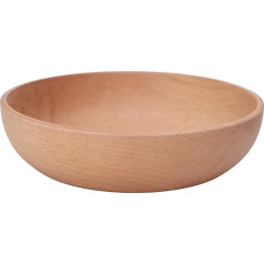 Pomidorų apvalus medinis dubuo, buko medienos sriubos dubuo, namų medinis valgomasis dubuo, skirtas salotoms, vaisiams, padažams, padažams, užkandžiams, ryžiams, makaronams patiekti (didelis 7,0 coliai)
