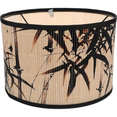 Holibanna Bambuko Lampshade derliaus rotango austi liustra Lampshade Clip-on šviesos dangtelis lubų pakabukas lempa grindų lempa
