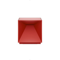 SIGOR Nutalis Dimmable Cube-Shaped LED Battery Table Lamp Indoor & Outdoor IP54 Splash-Proof Height 10 cm Rechargeable with Easy-Connect Puk 9 Hours Lighting Time Fire Red