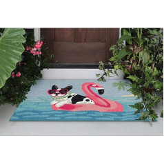 Liora Manne FRONTPORCH Vidaus/ lauko kilimas Rankomis siūtas sintetinis mišinys Patvarus perėjimas Grafinis pakrantės šuo dekoratyvinis (Sėdi vandenyne) 60x120cm