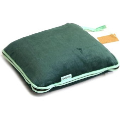 Skoda 6U0084509 Kelioninė antklodė pagalvė 2-in-1 Fleece Blanket Pillow Green, žalia