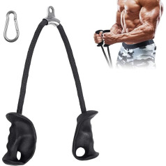 DASKING Triceps Rope Forearm Trainer Ergonomiškos rankenos Kabelinė mašina Triceps Ergonomiška neslystanti rankena Rankų stiprumo treniruotė Triceps pratimams, dvigalvio raumens lenkimo pratimams, raumenų treniruotėms - Home Fitness