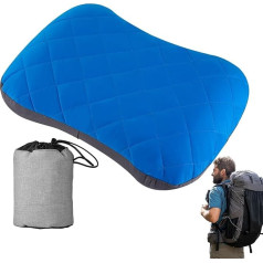 Stovyklavimo pagalvė miegui, pripučiama stovyklavimo pagalvė, ergonomiška pripučiama kelioninė pagalvė kaklui, juosmens atrama, lauko kuprinė, žygiai, stovyklavimo reikmenys
