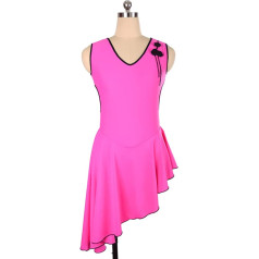 YDHTIZ Žiemos sportas Dailusis čiuožimas suknelė Vaiko mergaitė V-Neck Sleeveless Moterų ledo čiuožimo šokių kostiumas Gimnastika Aktyvūs drabužiai Konkurencija Mokymai Sportinis Moteris