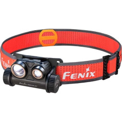 FENIX HM65R-DT Juodas lengvas dvigubo spindulio priekinis bėgimo žibintas Bėgimo stovyklavimas Lauko sportas 1500 liumenų 170M Maksimalus 300 valandų baltas šiltas baltas LED Sportas BOA galvos juostos sistema IP68