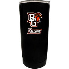 Bowling Green State University, juodas izoliuotas nerūdijančio plieno puodelis, blizgus šlifuotas paviršius, oficialus licencijos produktas
