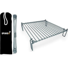 EPUKEN® sulankstomas lengvas laužavietės grilis | Kompaktiškas sulankstomas grilis stovyklavimui ir lauke | Nerūdijančio plieno grilis | Lengvas pernešimas | 1,2 kg svorio