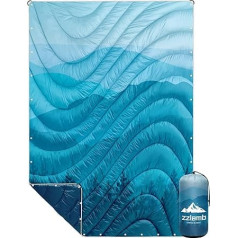 zzlamb Camping Blanket Lengvas pūkuotas šiltas pledas Vėjui atsparus lauko kelionių pledas Vandeniui atsparus apsiaustas su Snaps Šilta antklodė Piknikas paplūdimio kelionėms Žygiai su kuprine