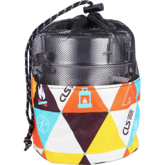 BESPORTBLE 1000 ml stovyklavimo puodelis su sulankstomomis rankenomis ir dangčiu Nerūdijančio plieno puodelis su maišeliu 5,5 x 11,7 cm šeimos lauko stovyklavietė žygiai kuprinė piknikas