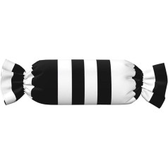 ZhanMg Stripes Black White Print Candy-Shaped Cylindrical Pillow - reguliuojama kaklo atrama, nugaros pagalvėlė, atminties putų kelioninė pagalvė