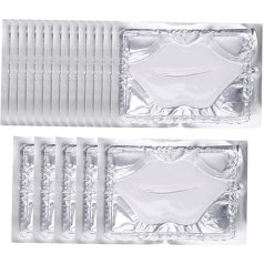 FRCOLOR Golden Eye Patch Anti-Drying Lip Mask for Dry Lips Sleeping Lip Masks Lip Care Cosmetic Gel Mask for Lip Care White Plant Fibres Pack of 25