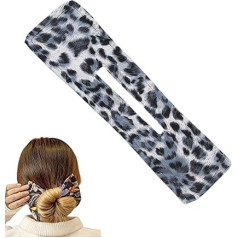 Traziewell Deft Bun Plaukų Bun Maker Audinys Magija klipai galvos juostos Spausdinti prancūzų Twist šukuosena Donut Bun Shapers Leopardo raštas BS000113