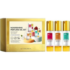 Duftöl Parfüm | 3 Stück pflegendes Parfümöl Set | Körperparfums Öl | Langanhaltendes Damenparfum zum Verschenken am Valentinstag