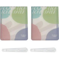 Einweg-Make-up-Palette, 2 Stück, Flüssiges Foundation-Palettenpapier, Einweg-Make-up-Farbpapier mit Mischstab für Make-up-Künstler