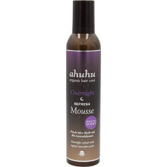 ahuhu Organic Hair Care Overnight Refresh Mousse 300 ml I sauso šampūno putos I Mind & Soul kvapas I su ekologišku levandų vandeniu